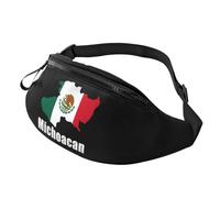 Michoacan Mexico Mexican Map Waist Bag Waterproof Sports Running Belt Bag Fanny Pack