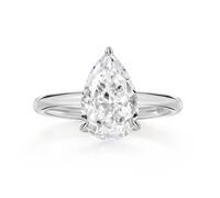 Michooyel 18K Gold Plated Simple 2CT Pear Cubic Zirconia Eternity Band Fake Bridal Wedding Ring Promise Ring Engagement Ring for Women | Statement Ring