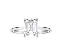 Michooyel 2CT 925 Sterling Silver Engagement Rings Emerald Cut Solitaire Cubic Zirconia CZ Wedding Promise Rings for Her Wedding Bands for Women