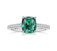 Michooyel S925 1.5ct Cushion Cut Cubic Zirconia Engagement Rings For Women Green Diamond Wedding Ring Promise Ring Sterling Silver Wedding Band
