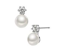 Michooyel Sterling Silver Freshwater Cultured Pearl Stud Earrings for Women AAA+ Quality 7mm Black Pearl Earrings Jewellery for Women Girls