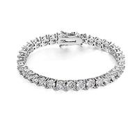 Michooyel Tennis Bracelet for Women, Classic Iced Out Diamond Bracelets,CZ Silver Bracelet for Men, 18K Gold Plated, Sizes 7-9" Cubic Zirconia