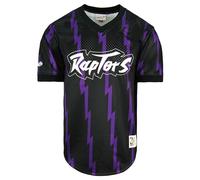 Michtell & Ness NBA Toronto Raptors Wordmark Mesh V-Neck T-Shirt TRAPTBK1 Purple