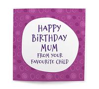 Michton | Birthday Card For Mum | Happy Birthday Card From Your Favourite Child | Happy Birthday Mum From Your Favourite Child Card