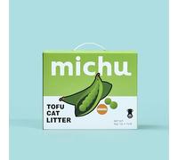 Michu Tofu Cat Litter Gen3 - 100% Natural & Biodegradable Clumping Formula, Fast-Clumping, Odor-Control, Flushable, Low-Tracking, Dust-Free - Value Box, 1 Box=11 lb, Original