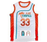 Micjersey Moon #33 Flint Tropics Basketball Jersey,Stitched Letters and Numbers S-XXXL, White, XL