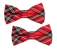 MICJLLT 2 Pcs Tartan Pre-Tied Bow Ties Decorations - Burns Night Accessories,Adjustable Scottish Themed Party Costume Accessory Makeup for Robert Burns Supper, Ceilidh & Scottish Celebrations
