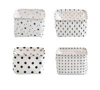 MICJLLT 4 Pcs Small Storage Baskets, Storage Basket, Rectangular Storages Bin, Foldable Shelf Basket, for Nursery Hamper Home decor Closet Kids Bedroom Laundry Baby Gift Shelf Baskets