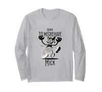 Mick - Cool Boy Name with Cute Devil - Born to Misbehave Long Sleeve T-Shirt