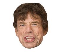 Mick Jagger Celebrity Mask, Flat Card Face, Fancy Dress Mask
