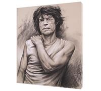 Mick Jagger Picture Print On Framed Canvas Wall Art Home Decoration 16’’ x 12’’ inch(40x 30 cm) -18mm Depth