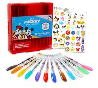Mickey and Friends School Supplies Gel Pen Set - 24 Pc Mickey Gel Pens Party Favors Bundle for Kids, Women, and Men Plus Stickers | Mickey Mouse Pens for Boys, Girls
