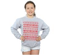 Mickey And Minnie Christmas Fair Isle Sweatshirt Disney Grey 7-8 Years