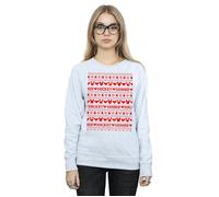 Mickey And Minnie Christmas Fair Isle Sweatshirt Disney Grey XXL