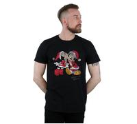 Mickey And Minnie Christmas Kiss T-Shirt Disney Black XXL
