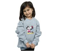 Mickey And Minnie Mouse Kiss Sweatshirt Disney Grey 12-13 Years