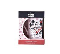 Mickey and Minnie Mouse Vintage Romance Ceramic Hot Chocolate Mug 470ml / 16.7oz, Official Disney Licensed Large Mug, Classic Character Drinkware for Tea, Cocoa & Fans