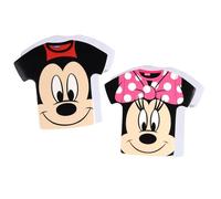Mickey and Minnie Sticky Notes, T-Shirt Shaped Novelty Office and Desk Supplies 2024, 4 Inches, 1 of Each, 200 Sheets Total