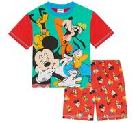 Mickey, Donald, Goofy, Pluto Red 100% Cotton Short Pyjamas