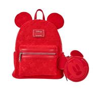 Mickey Ears Burnout Mini Backpack - unisex - LOUNGEFLY - School Bags - Red - ONE SIZE - Kids ONE SIZE