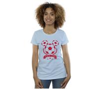 Mickey Football Head Cotton T-Shirt Disney Baby Blue L