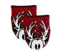 Mickey Happy Ho Ho Holiday, Christmas Theme Kitchen Mini Oven Mitts, 2pk-Heat Resistant Oven Gloves with Insulation Ideal for Handling Hot Kitchenware-Non-Slip Grip (Mickey Christmas Lights)