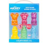 Mickey Minnie and Friends 6 Piece Bath Bombs for Kids, Bubble Gum Scented, Bath Toys for Kids, Ages 3+, by Townley