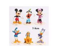 Mickey Minnie Donald Duck Goofy Daisy Toys Figure With Pedestal 6pcs