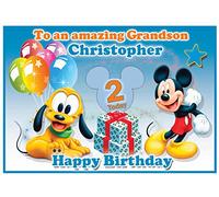 Mickey & Minnie Mouse Birthday Cards - Various Designs (Mickey & Pluto Landscape)