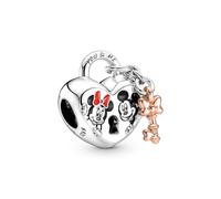 (Mickey minnie mouse padlock bead charm sterling silver fits in pandora bracelet ) DISNEY sterling silver charm fits pandora bracelet