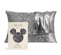 Mickey/Minnie x Kitsch Satin Pillowcase with Zipper - Softer Than Silk, Cooling Pillow Cases Covers | Standard Size (Minnie-Malist, 1 Pack)