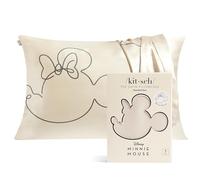 Mickey/Minnie x Kitsch Satin Pillowcase with Zipper - Softer Than Silk, Cooling Pillow Cases Covers | Standard Size (Mrs. Mouse, 1 Pack)
