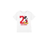 Mickey Mouse 2Nd Birthday Shirt Kids T-Shirt White | Size: 5-6 Years Mickey Mouse White 5-6 Years