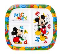 Mickey Mouse 3 Section Reusable Childrens Kids Toddlers Divided Breakfast Lunch Dinner Plate
