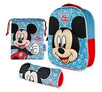Mickey Mouse 3D Backpack with Pencil Case and Snack Bag - Kids' School Backpack