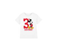 Mickey Mouse 3Rd Birthday Shirt Kids T-Shirt White | Size: 5-6 Years Mickey Mouse White 5-6 Years
