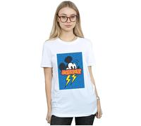 Mickey Mouse 90s Flash Cotton Boyfriend T-Shirt Disney White L