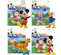 Mickey Mouse and Friends 3D Figures - Highly Detailed 6-10cm Collectible Miniature Figures Perfect for Cake Toppers - (Card Backed Figure 4 Pack)