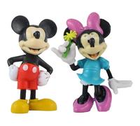 Mickey Mouse and Friends 3D Figures - Highly Detailed 6-10cm Collectible Miniature Figures Perfect for Cake Toppers - (Mickey & Minnie)