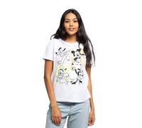 Mickey Mouse and Friends 90'S Graphic Ladies Classic T Shirt White Mickey Mouse White M