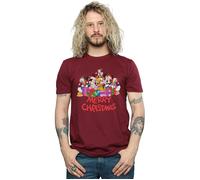 Mickey Mouse And Friends Christmas T-Shirt Disney Burgundy L