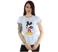 Mickey Mouse Angry Look Down Cotton T-Shirt Disney Grey S