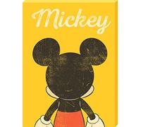 Mickey Mouse Back Distressed Canvas, Multi-Colour, 60 x 80 cm
