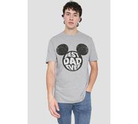 Mickey Mouse Best Dad Ever Mens T-Shirt Grey Mickey Mouse Grey S