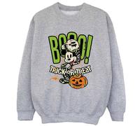 Mickey Mouse Boy's Boo Sweatshirt in Grey | Size: 9 Years Mickey Mouse Grey 9 Years