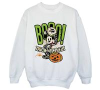 Mickey Mouse Boy's Boo Sweatshirt in White | Size: 12-13 Years Mickey Mouse White 12-13 Years