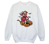 Mickey Mouse Boy's Donald Duck Devil Sweatshirt in White | Size: 9 Years Mickey Mouse White 9 Years