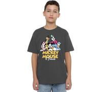 Mickey Mouse Boys Friends Unisex Kids T-Shirt, Charcoal, 3-4 Years UK