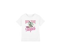 Mickey Mouse Boys Hit The Slopes Unisex Kids T-Shirt, White, 12-13 Years UK