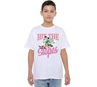 Mickey Mouse Boys Hit The Slopes Unisex Kids T-Shirt, White, 3-4 Years UK